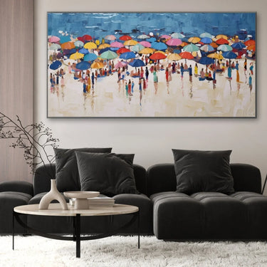 Quadro Stampa su Tela Ombrelloni colorati - CupidoDesign