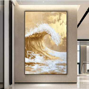 Quadro Stampa su Tela Onda Dorata - CupidoDesign