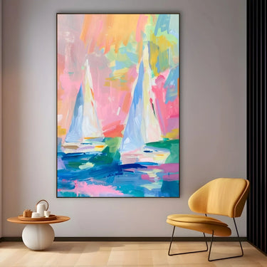 Quadro Stampa su Tela Onde colorate - CupidoDesign