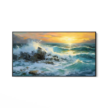 Quadro Stampa su Tela Onde Dorate - CupidoDesign
