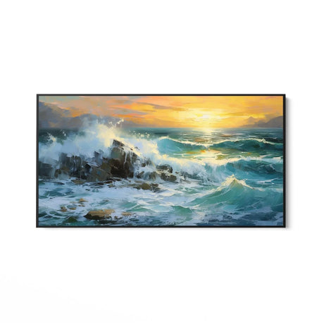 Quadro Stampa su Tela Onde Dorate - CupidoDesign