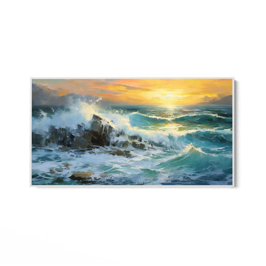 Quadro Stampa su Tela Onde Dorate - CupidoDesign