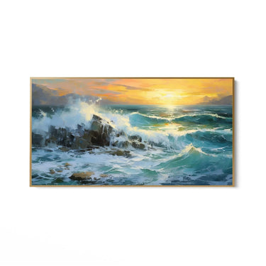 Quadro Stampa su Tela Onde Dorate - CupidoDesign