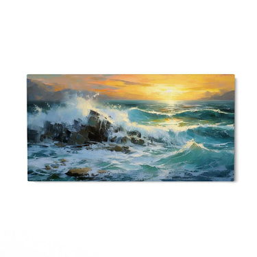 Quadro Stampa su Tela Onde Dorate - CupidoDesign
