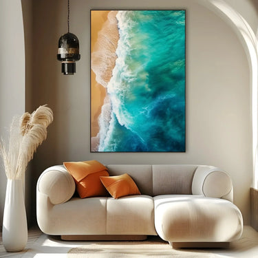 Quadro Stampa su Tela Onde e sabbia - CupidoDesign