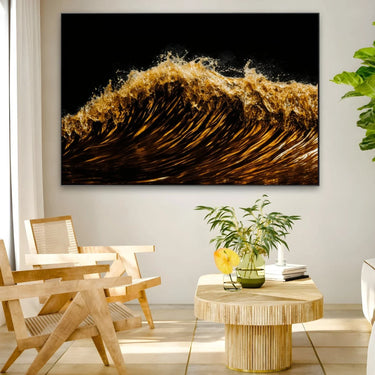 Quadro Stampa su Tela Onde Gold - CupidoDesign