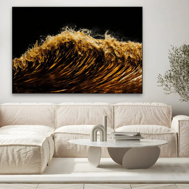 Quadro Stampa su Tela Onde Gold - CupidoDesign