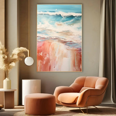 Quadro Stampa su Tela Onde travolgenti - CupidoDesign