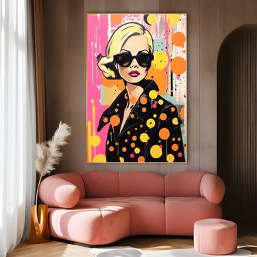 Quadro Stampa su Tela Orange Dot - CupidoDesign