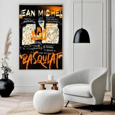 Quadro Stampa su Tela Orange Graffiti - CupidoDesign