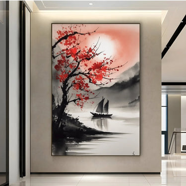 Quadro Stampa su Tela Rosso di sera - CupidoDesign