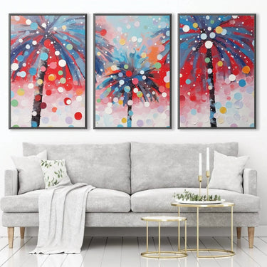 Quadro Stampa su Tela Palme colorate - CupidoDesign