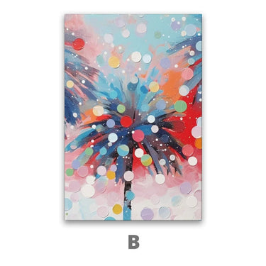Quadro Stampa su Tela Palme colorate - CupidoDesign