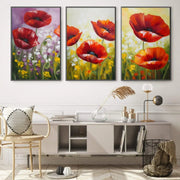 Quadro Stampa su Tela Papaveri Colorati - CupidoDesign