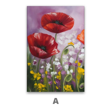 Quadro Stampa su Tela Papaveri Colorati - CupidoDesign