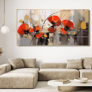 Quadro Stampa su Tela Papaveri in volo - CupidoDesign