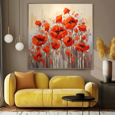 Quadro Stampa su Tela Papaveri Incantati - CupidoDesign