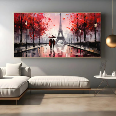 Quadro Stampa su Tela Parigi Coperta dall'Amore - CupidoDesign