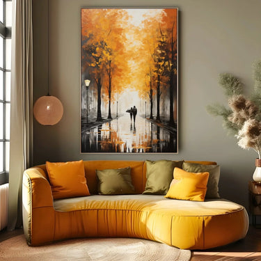Quadro Stampa su Tela Passeggiata in Autunno - CupidoDesign