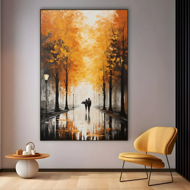 Quadro Stampa su Tela Passeggiata in Autunno - CupidoDesign
