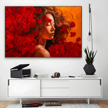 Quadro Stampa su Tela Passione Dorata - CupidoDesign