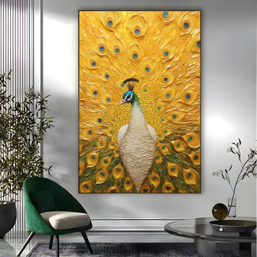 Quadro Stampa su Tela Pavone maestoso - CupidoDesign