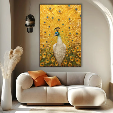 Quadro Stampa su Tela Pavone maestoso - CupidoDesign