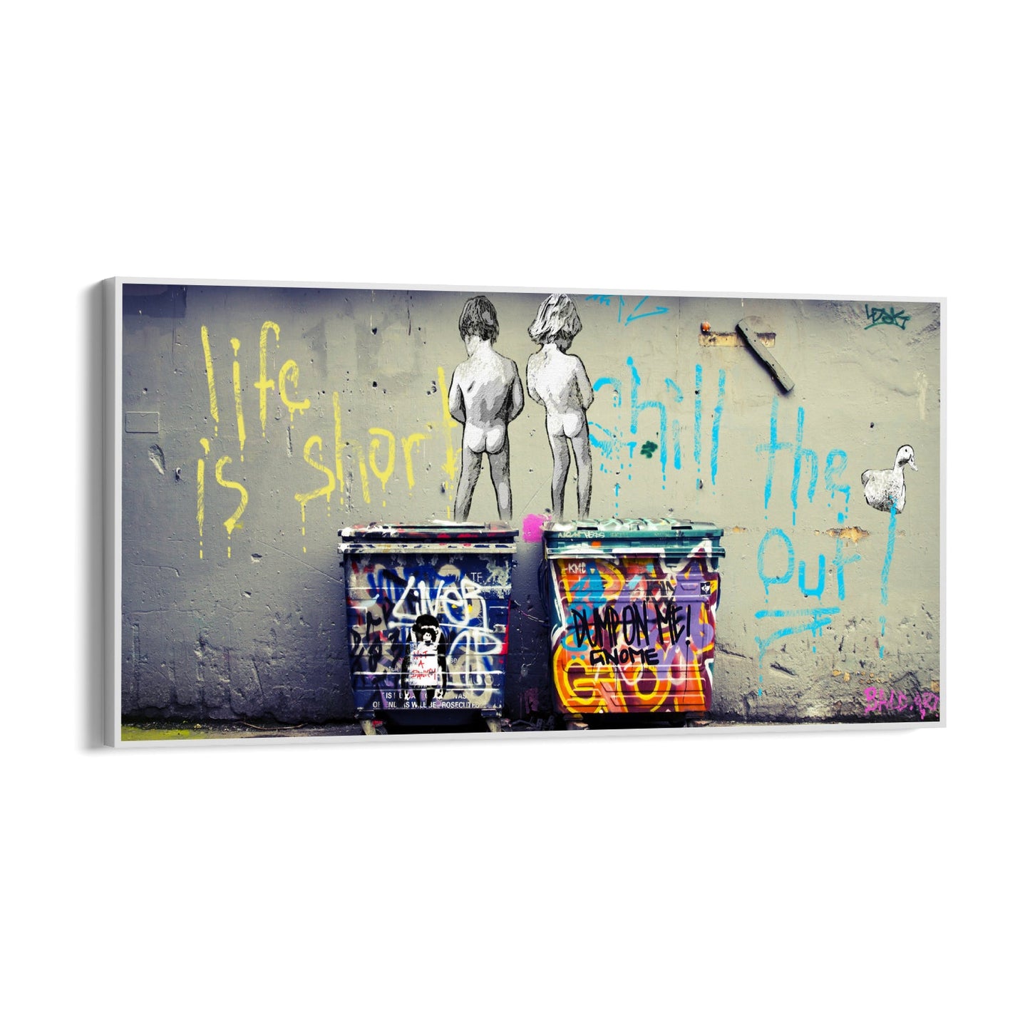 Życie sikających chłopców jest krótkie Wyluzuj ścianę, Banksy