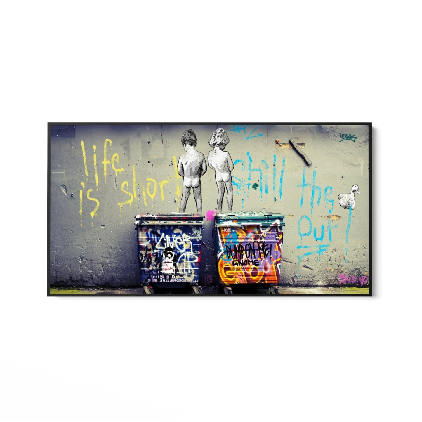 Η ζωή των αγοριών που κατουρούν είναι σύντομη Chill The Duck Out Wall, Banksy