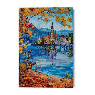 Quadro Stampa su Tela Pensieri su Lago di Bled, Slovenia - CupidoDesign
