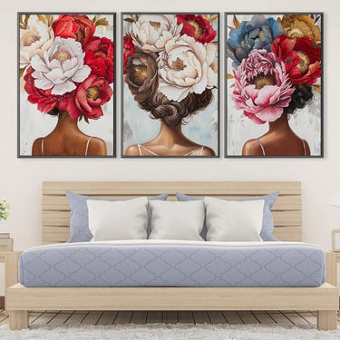 Quadro Stampa su Tela Pensiero Floreale - CupidoDesign