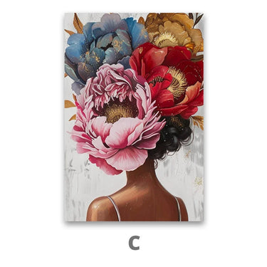 Quadro Stampa su Tela Pensiero Floreale - CupidoDesign
