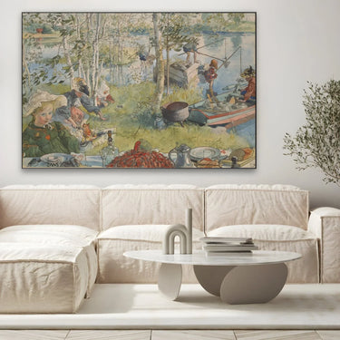 Quadro Stampa su Tela Pesca dei Gamberi, Carl Larsson - CupidoDesign