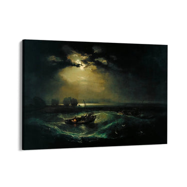 Quadro Stampa su Tela Pescatore in mare, William Turner - CupidoDesign