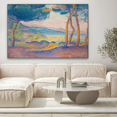 Quadro Stampa su Tela Pini lungo la costa, Henri-Edmond Cross - CupidoDesign