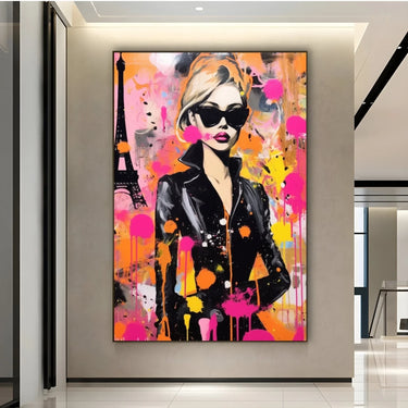 Quadro Stampa su Tela Pink In Paris - CupidoDesign