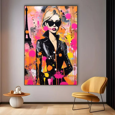 Quadro Stampa su Tela Pink In Paris - CupidoDesign