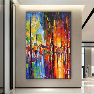 Quadro Stampa su Tela Pioggia di colori - CupidoDesign