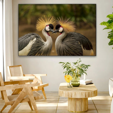 Quadro Stampa su Tela Piume D'Oro - CupidoDesign