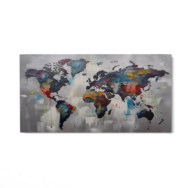 Quadro Stampa su Tela Planisfero astratto - CupidoDesign