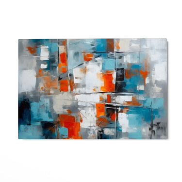 Quadro Stampa su Tela Polarità Blu Arancio - CupidoDesign