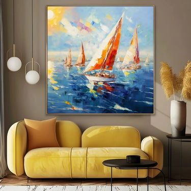 Quadro Stampa su Tela Pomeriggio colorato - CupidoDesign