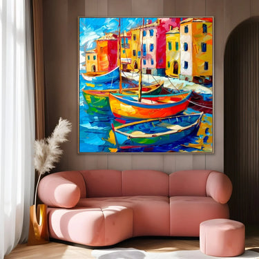 Quadro Stampa su Tela Porto di Colori - CupidoDesign