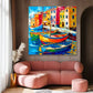 Quadro Stampa su Tela Porto di Colori - CupidoDesign