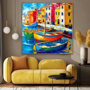 Quadro Stampa su Tela Porto di Colori - CupidoDesign