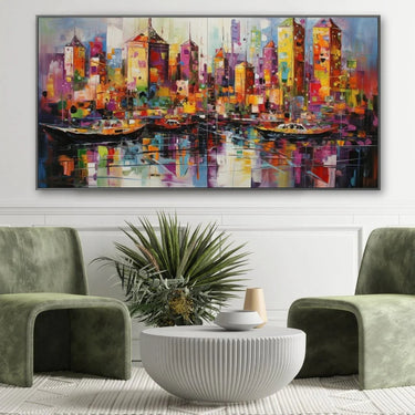 Quadro Stampa su Tela Porto urbano - CupidoDesign