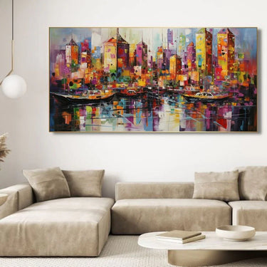 Quadro Stampa su Tela Porto urbano - CupidoDesign