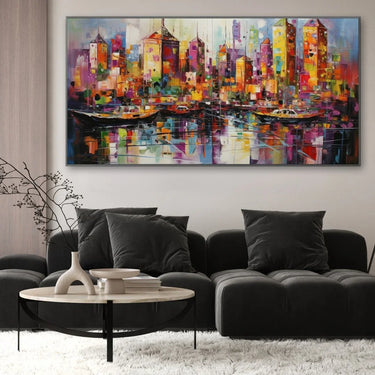 Quadro Stampa su Tela Porto urbano - CupidoDesign