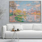 Quadro Stampa su Tela Primavera lungo la senna - Claude Monet - CupidoDesign