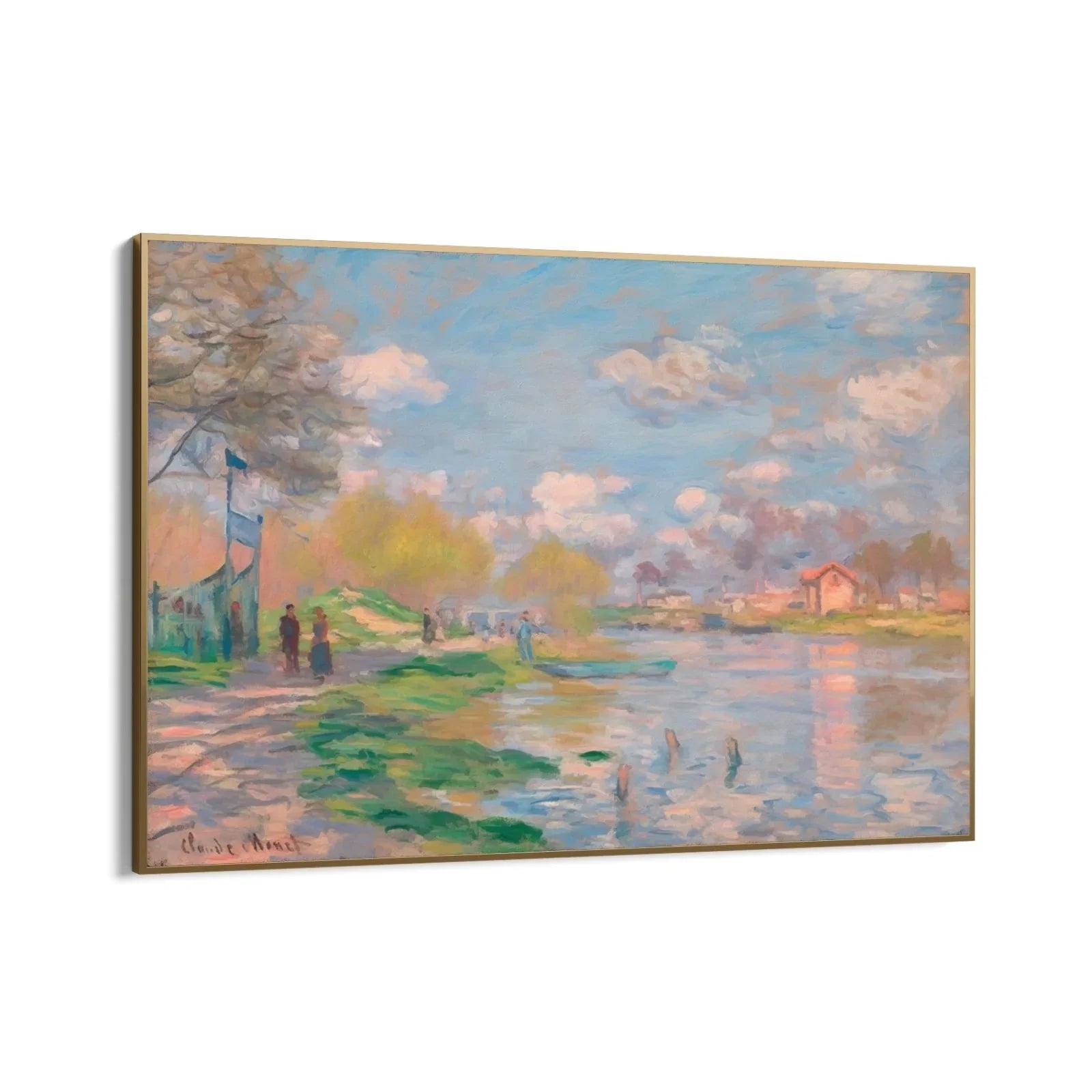 Quadro Stampa su Tela Primavera lungo la senna - Claude Monet - CupidoDesign
